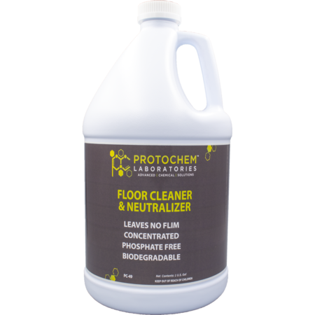 PROTOCHEM LABORATORIES Neutral Floor Cleaner Concentrate, 1 gal., PK4 PC-49-1